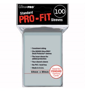 Innersleeves Pro-Fit Klar x100 64x89 Ultra-Pro Kortbeskytter/DeckProtect 